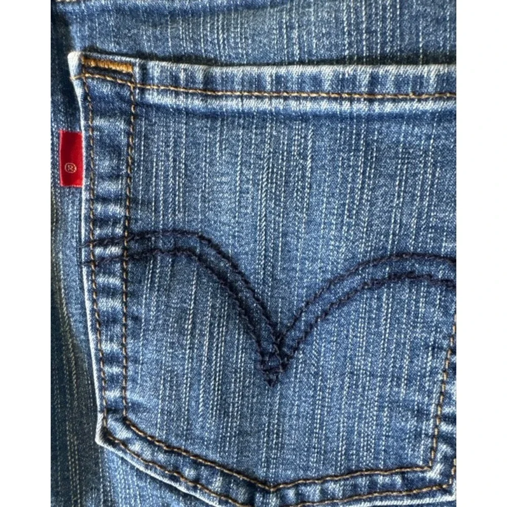 Levis Perfectly Slimming 512 Bootcut Jeans Womens 8 Short Medium Wash Blue Denim